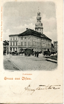Gruss aus Ohlau. Marketplatz [Dokument ikonograficzny]