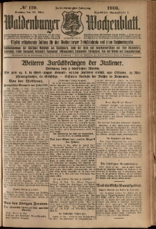 Waldenburger Wochenblatt, Jg. 62, 1916, nr 119