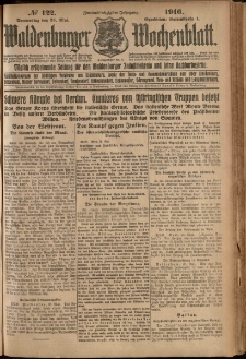 Waldenburger Wochenblatt, Jg. 62, 1916, nr 122