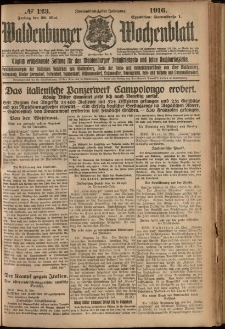 Waldenburger Wochenblatt, Jg. 62, 1916, nr 123