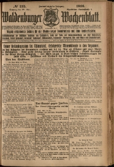 Waldenburger Wochenblatt, Jg. 62, 1916, nr 125