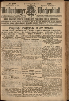 Waldenburger Wochenblatt, Jg. 62, 1916, nr 129