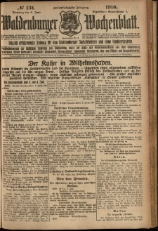 Waldenburger Wochenblatt, Jg. 62, 1916, nr 131