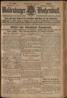 Waldenburger Wochenblatt, Jg. 62, 1916, nr 132
