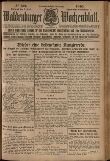 Waldenburger Wochenblatt, Jg. 62, 1916, nr 132