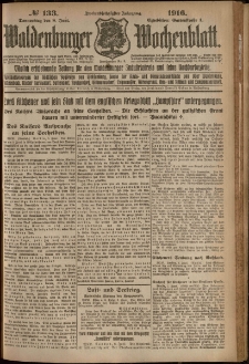 Waldenburger Wochenblatt, Jg. 62, 1916, nr 133