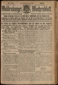 Waldenburger Wochenblatt, Jg. 62, 1916, nr 134