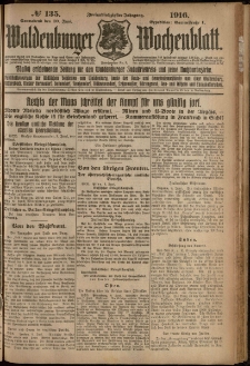 Waldenburger Wochenblatt, Jg. 62, 1916, nr 135
