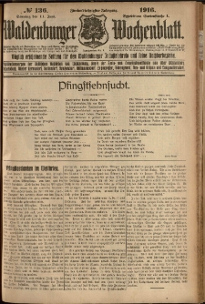Waldenburger Wochenblatt, Jg. 62, 1916, nr 136