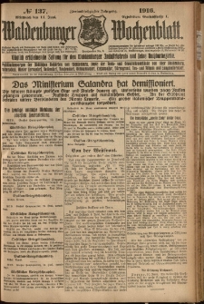 Waldenburger Wochenblatt, Jg. 62, 1916, nr 137