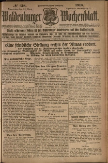 Waldenburger Wochenblatt, Jg. 62, 1916, nr 138