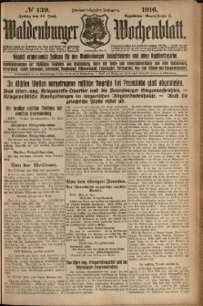 Waldenburger Wochenblatt, Jg. 62, 1916, nr 139