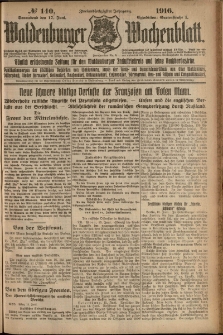Waldenburger Wochenblatt, Jg. 62, 1916, nr 140