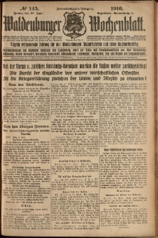 Waldenburger Wochenblatt, Jg. 62, 1916, nr 145