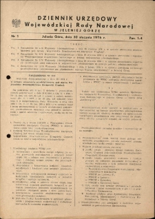 Dziennik Urzędowy Województwa Jeleniogórskiego, 1976, nr 1