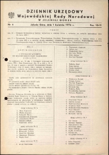Dziennik Urzędowy Województwa Jeleniogórskiego, 1976, nr 4