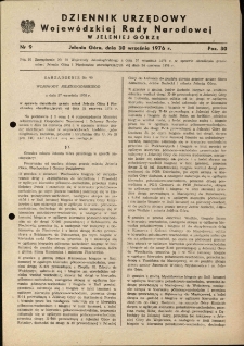 Dziennik Urzędowy Województwa Jeleniogórskiego, 1976, nr 9