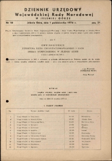 Dziennik Urzędowy Województwa Jeleniogórskiego, 1976, nr 10