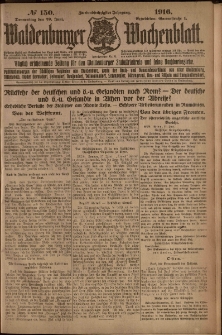 Waldenburger Wochenblatt, Jg. 62, 1916, nr 150