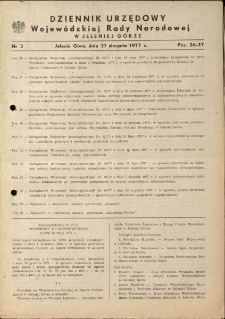 Dziennik Urzędowy Wojew&oacute;dztwa Jeleniog&oacute;rskiego, 1977, nr 3