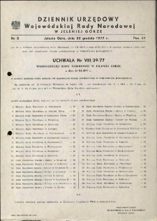Dziennik Urzędowy Województwa Jeleniogórskiego, 1977, nr 5
