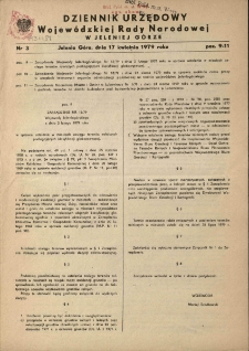 Dziennik Urzędowy Województwa Jeleniogórskiego, 1979, nr 3