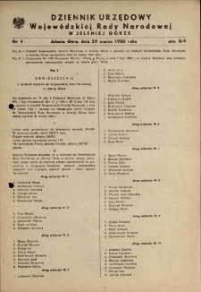 Dziennik Urzędowy Wojew&oacute;dztwa Jeleniog&oacute;rskiego, 1980, nr 4
