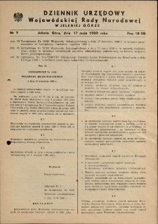 Dziennik Urzędowy Województwa Jeleniogórskiego, 1980, nr 7