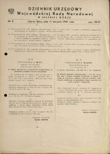 Dziennik Urzędowy Wojew&oacute;dztwa Jeleniog&oacute;rskiego, 1981, nr 6