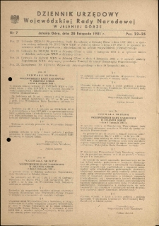 Dziennik Urzędowy Województwa Jeleniogórskiego, 1981, nr 7