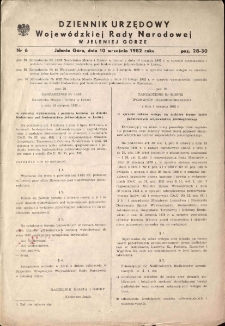 Dziennik Urzędowy Województwa Jeleniogórskiego, 1982, nr 6
