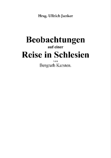 Beobachtungen auf einer Reise in Schlesien [Dokument elektroniczny]