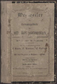 Wegweiser im Vereinsgebiete des mähr.-schels. Sudetengebirges