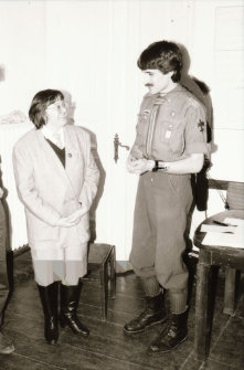 Harcerze - Zbiórka w Chorągwi (fot. 1) [Dokument ikonograficzny]