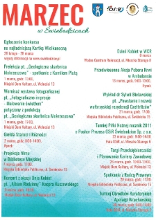 Marzec [Świebodzicki Rozkład Imprezowy] - plakat [Dokument życia społecznego]