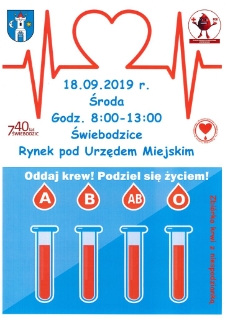 Zbi&oacute;rka krwi z niespodzianką - plakat [Dokument życia społecznego]