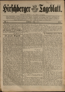 Hirschberger Tageblatt, 1889, nr 1