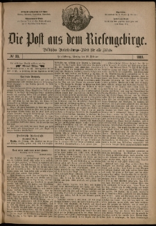 Die Post aus dem Riesengebirge, 1881, nr 33