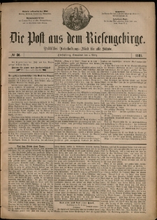 Die Post aus dem Riesengebirge, 1881, nr 36