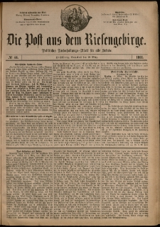 Die Post aus dem Riesengebirge, 1881, nr 44