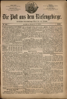 Die Post aus dem Riesengebirge, 1881, nr 161