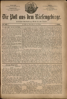 Die Post aus dem Riesengebirge, 1881, nr 162