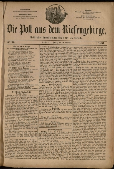 Die Post aus dem Riesengebirge, 1881, nr 175