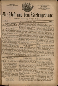Die Post aus dem Riesengebirge, 1881, nr 177