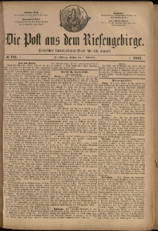 Die Post aus dem Riesengebirge, 1881, nr 181