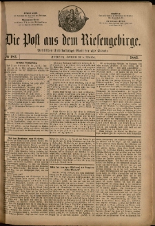 Die Post aus dem Riesengebirge, 1881, nr 182