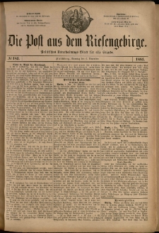 Die Post aus dem Riesengebirge, 1881, nr 183