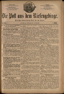 Die Post aus dem Riesengebirge, 1881, nr 186