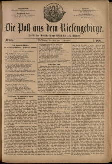 Die Post aus dem Riesengebirge, 1881, nr 188