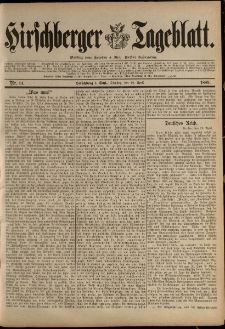 Hirschberger Tageblatt, 1889, nr 14